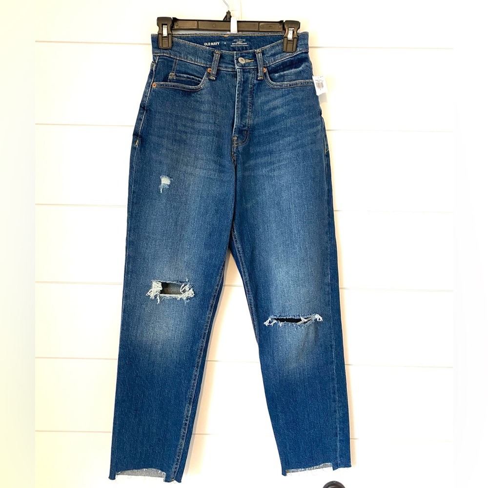 NWT OLD NAVY “extra high-rise, sky-high straight, secret-smooth pocket” jeans